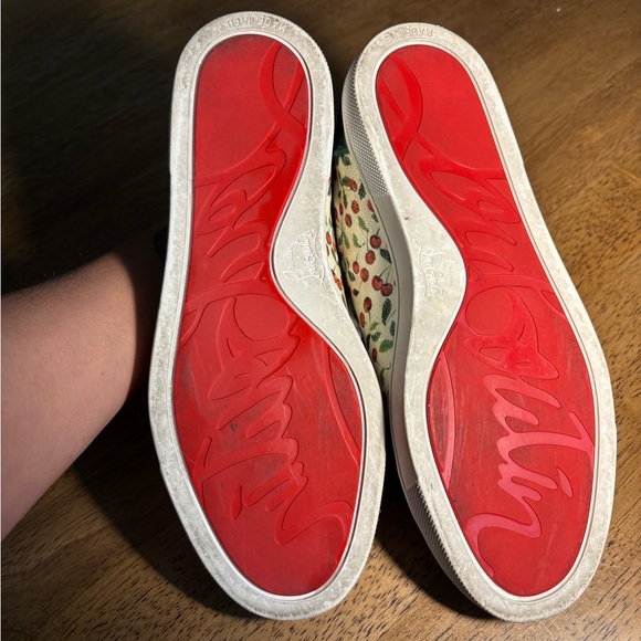 Red Bottom Cherry Print Christian Louboutin  Sneakers - Picture 6 of 6
